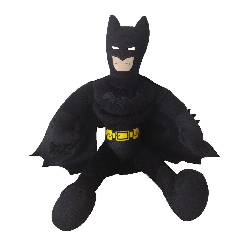 Northwest Company Batman Stuffed Toy 2016 Stiff All Black Yellow Utility Belt